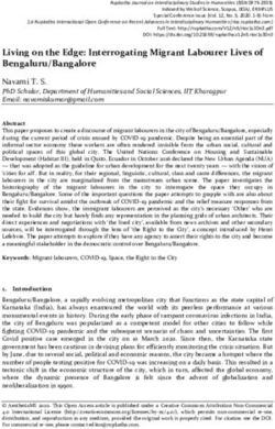 Living on the Edge: Interrogating Migrant Labourer Lives of Bengaluru/Bangalore