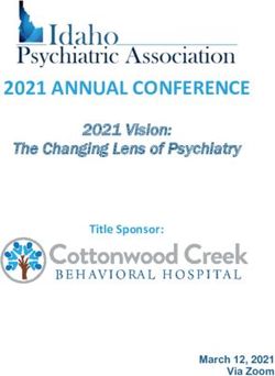 2021 ANNUAL CONFERENCE - 2021 Vision: The Changing Lens of Psychiatry Title Sponsor: Idaho Psychiatric Association