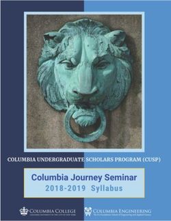 CUSP Columbia Journey Seminar 2018-2019 Syllabus & GSM Handbook