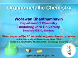 Organometallic Chemistry - Worawan Bhanthumnavin