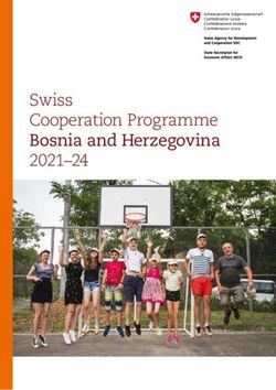 Swiss Cooperation Programme Bosnia and Herzegovina 2021-24
