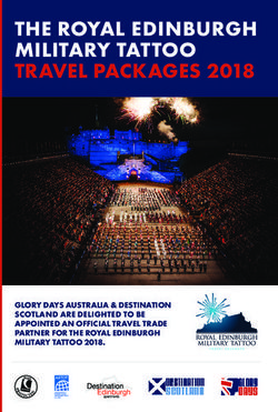THE ROYAL EDINBURGH MILITARY TATTOO TRAVEL PACKAGES 2018 - GLORY DAYS AUSTRALIA & DESTINATION SCOTLAND ARE DELIGHTED TO BE APPOINTED AN OFFICIAL ...