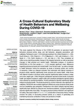 A Cross-Cultural Exploratory Study of Health Behaviors and Wellbeing During COVID-19