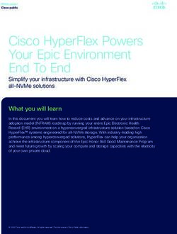 CISCO HYPERFLEX POWERS YOUR EPIC ENVIRONMENT END TO END