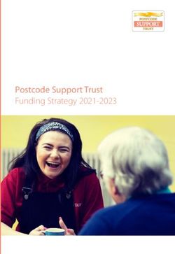 Postcode Support Trust Funding Strategy 2021-2023