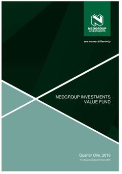 NEDGROUP INVESTMENTS VALUE FUND - Quarter One, 2019