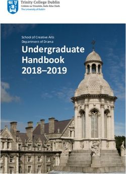 Undergraduate Handbook 2018-2019 - School of Creative Arts - Trinity College Dublin