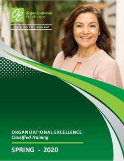 SPRING - 2020 ORGANIZATIONAL EXCELLENCE - Classified Training - oelausd.org