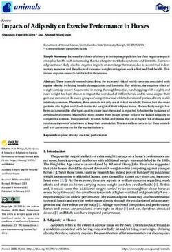 Impacts of Adiposity on Exercise Performance in Horses - MDPI