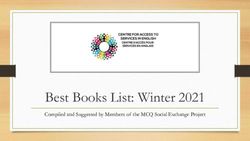 Best Books List: Winter 2021 - Compiled and Suggested by Members of the MCQ Social Exchange Project