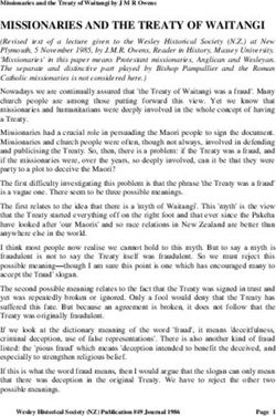 MISSIONARIES AND THE TREATY OF WAITANGI
