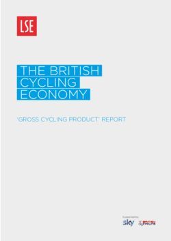The british cycling economy - 'gross cycling Product' rePort - Designed and produced by Salterbaxter This publication is printed on material ...