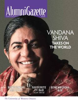 ALUMNIGAZETTEFALL 2011 - VANDANA SHIVA TAKES ON THE WORLD - WESTERN UNIVERSITY