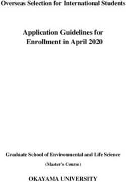 Application Guidelines for Enrollment in April 2020 - Overseas Selection for International Students