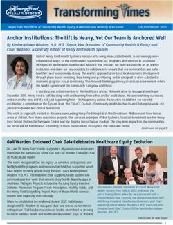 Anchor Institutions: The Lift is Heavy, Yet Our Team is Anchored Well - Henry Ford Health System