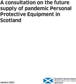 A consultation on the future supply of pandemic Personal Protective Equipment in Scotland - January 2022