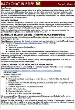 BACKCHAT IN BRIEF - Asquith Boys High School