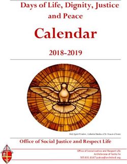 Calendar Days of Life, Dignity, Justice and Peace - Archdiocese of ...