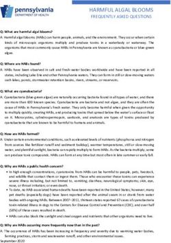 HARMFUL ALGAL BLOOMS FREQUENTLY ASKED QUESTIONS - PA.gov