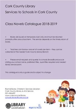 Cork County Library Services to Schools in Cork County Class Novels Catalogue 2018-2019
