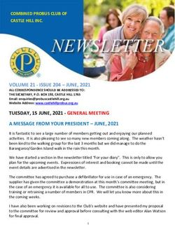VOLUME 20 ** ISSUE 192 VOLUME 21 - ISSUE 204 - JUNE, 2021 - Castle Hill NSW Combined PROBUS Club
