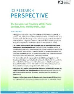 The Economics of Providing 401(k) Plans: Services, Fees, and Expenses, 2020 - Investment ...