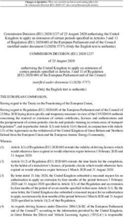 COMMISSION DECISION (EU) 2020/1237