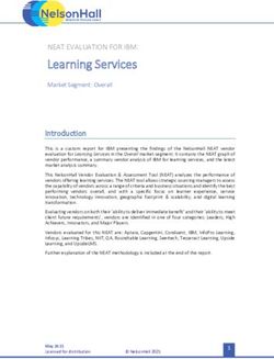 Learning Services NEAT EVALUATION FOR IBM