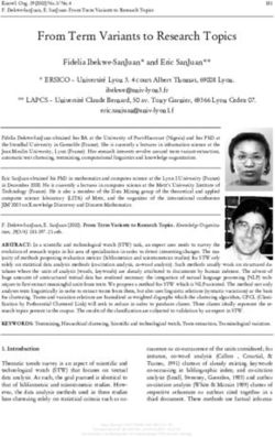 FROM TERM VARIANTS TO RESEARCH TOPICS - FIDELIA IBEKWE-SANJUAN * AND ERIC SANJUAN ** - NOMOS ELIBRARY