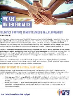 THE IMPACT OF COVID-19 STIMULUS PAYMENTS ON ALICE HOUSEHOLDS