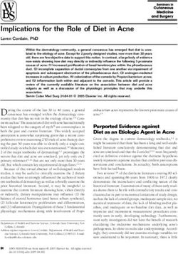 Implications for the Role of Diet in Acne