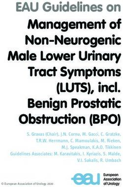 EAU Guidelines on Management of Non-Neurogenic Male Lower Urinary Tract Symptoms (LUTS), incl. Benign Prostatic Obstruction (BPO)