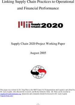 Linking Supply Chain Practices to Operational and Financial Performance