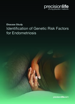 Identification of Genetic Risk Factors for Endometriosis - Disease Study