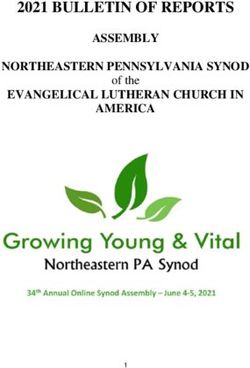 2021 BULLETIN OF REPORTS - ASSEMBLY NORTHEASTERN PENNSYLVANIA SYNOD EVANGELICAL LUTHERAN CHURCH IN AMERICA - The Northeastern ...