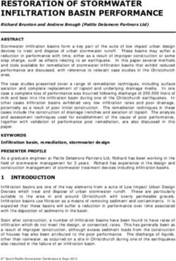 RESTORATION OF STORMWATER INFILTRATION BASIN PERFORMANCE