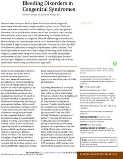 Bleeding Disorders in Congenital Syndromes - American ...