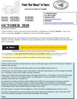 OCTOBER 2020 - NZ Society of Genealogists