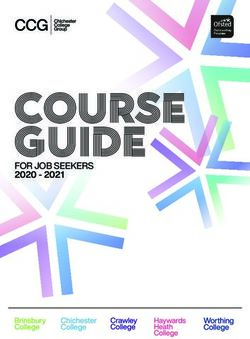 Course guide FOR JOB SEEKERS 2020 - 2021 - Chichester College