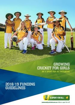 GROWING CRICKET FOR GIRLS - AN A SPORT FOR ALL INITIATIVE 2018/19 FUNDING GUIDELINES - Cricket Victoria