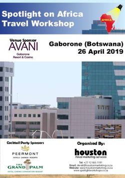 Spotlight on Africa Travel Workshop - Gaborone (Botswana) 26 April 2019 - Organised By