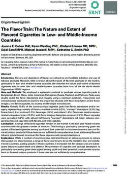 The Flavor Train: The Nature and Extent of Flavored Cigarettes in Low- and Middle-Income Countries