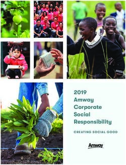 2019 Amway Corporate Social Responsibility - CREATING SOCIAL GOOD