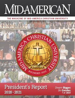 President's Report 2020 2021 - Dream Bigger. Do Greater - Mid-America Christian University