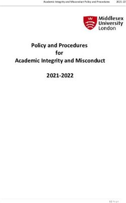 Policy and Procedures for Academic Integrity and Misconduct 2021-2022 - Academic Integrity and Misconduct Policy and Procedures 2021-22