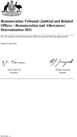 Remuneration Tribunal (Judicial and Related Offices-Remuneration and Allowances) Determination 2021