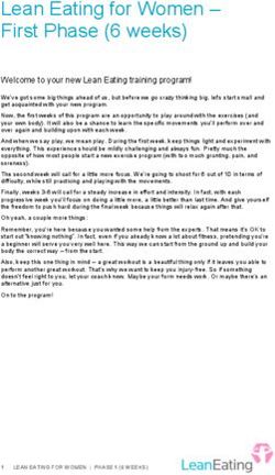 Lean Eating for Women - First Phase (6 weeks)