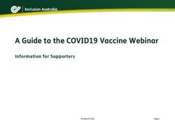 A Guide to the COVID19 Vaccine Webinar - Information for Supporters - 10 March 2021 - Inclusion Australia