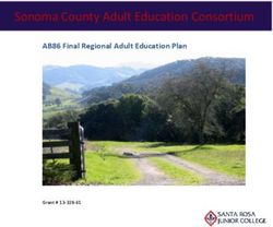 Sonoma County Adult Education Consortium - AB86 Final Regional Adult Education Plan