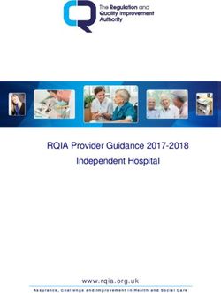 RQIA Provider Guidance 2017-2018 Independent Hospital - www.rqia.org.uk